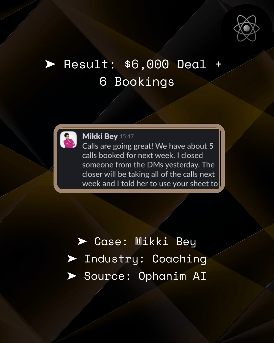 Mikki Bey – $6,000 deal + 6 bookings